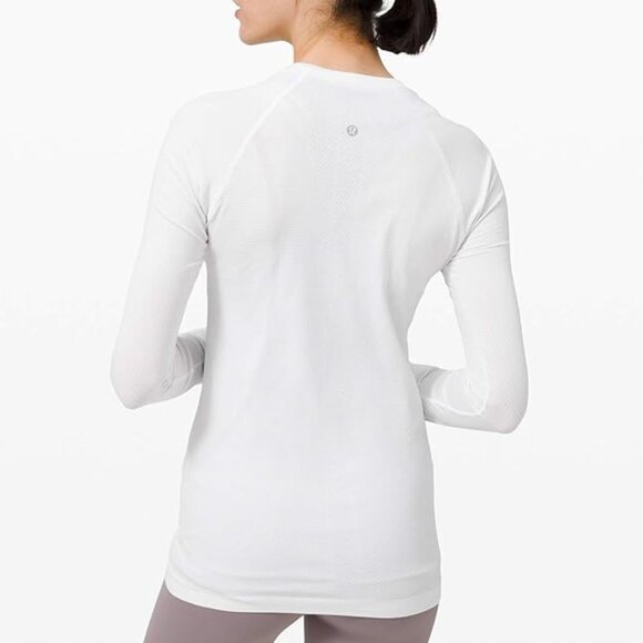 New! Lululemon White Swiftly Tech Long Sleeve Shirt Size 8 - 41488 - Picture 5 of 15